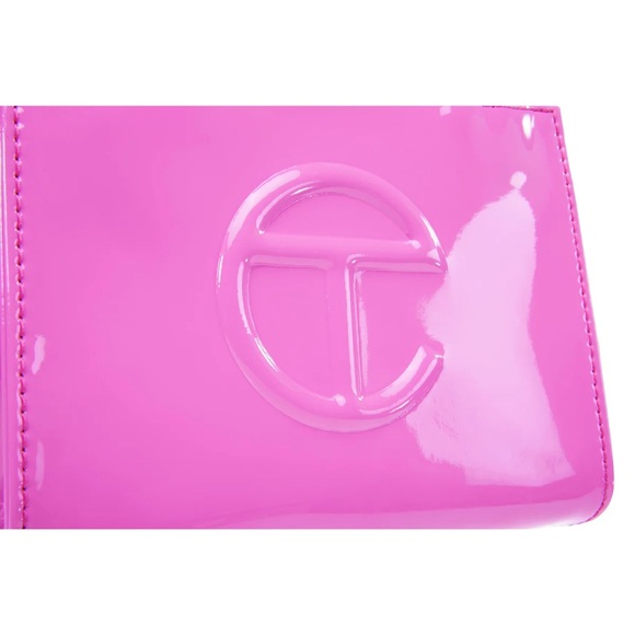 Telfar Small Shopping Bag in Pink Patent - Picture 3 of 14